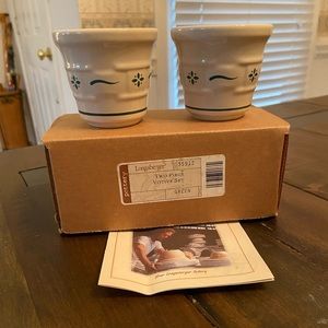 Longaberger Two Piece Votive Set in Classic Green!